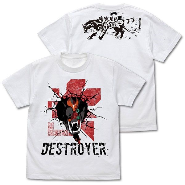新世紀福音戰士 : 日版 (大碼)「2號機」獸化 第4形態 白色 T-Shirt