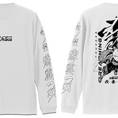 鬼滅之刃 (加大)「我妻善逸」長袖 白色 T-Shirt Zenitsu Agatsuma Ribbed Long Sleeve T-Shirt /WHITE-XL【Demon Slayer: Kimetsu no Yaiba】