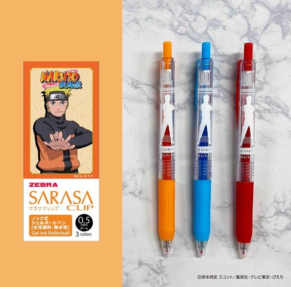 火影忍者系列 : 日版 「漩渦鳴人」SARASA Clip 0.5mm 彩色原子筆 (3 個入)