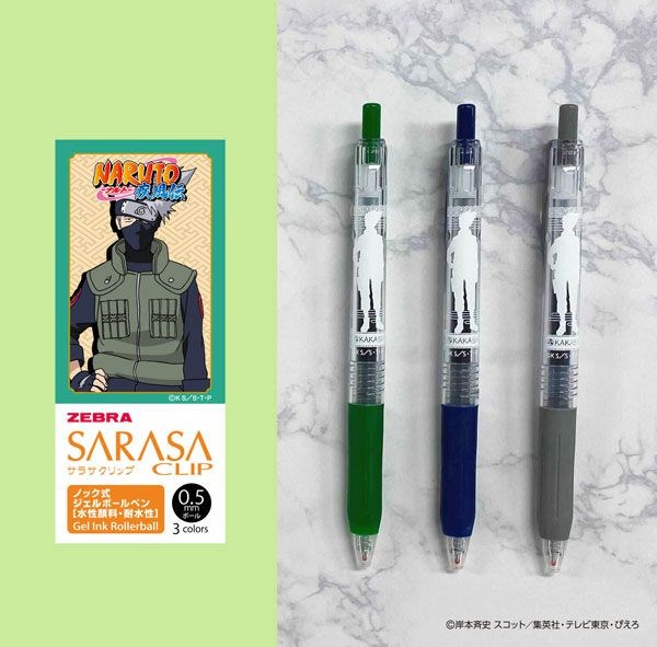 火影忍者系列 : 日版 「旗木卡卡西」SARASA Clip 0.5mm 彩色原子筆 (3 個入)