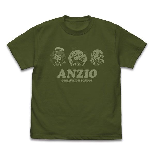 少女與戰車 : 日版 (細碼)「安齊奧高中」墨綠色 T-Shirt
