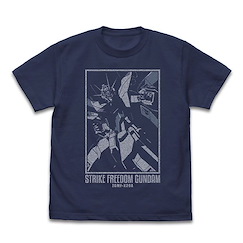 機動戰士高達系列 (大碼)「ZGMF-X20A 突擊自由高達」藍紫色 T-Shirt Strike Freedom Gundam T-Shirt /INDIGO-L【Mobile Suit Gundam Series】