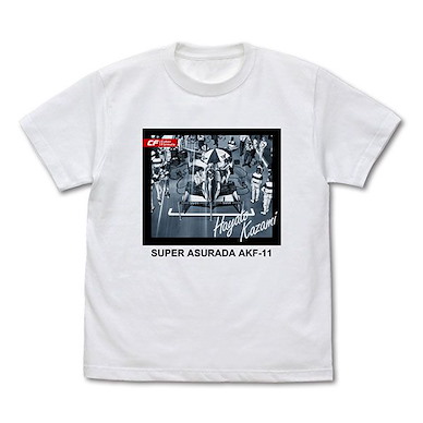 高智能方程式 (大碼)「超級雷神 AKF-11」團隊場面 白色 T-Shirt Super Asurada AKF-11 One Scene Print T-Shirt /WHITE-L【Future GPX Cyber Formula】