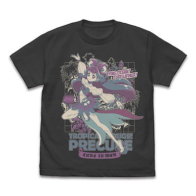 光之美少女系列 (中碼)「滄海天使 / 蘿拉」墨黑色 T-Shirt Tropical-Rouge! Pretty Cure Cure Lamer T-Shirt /SUMI-M【Pretty Cure Series】