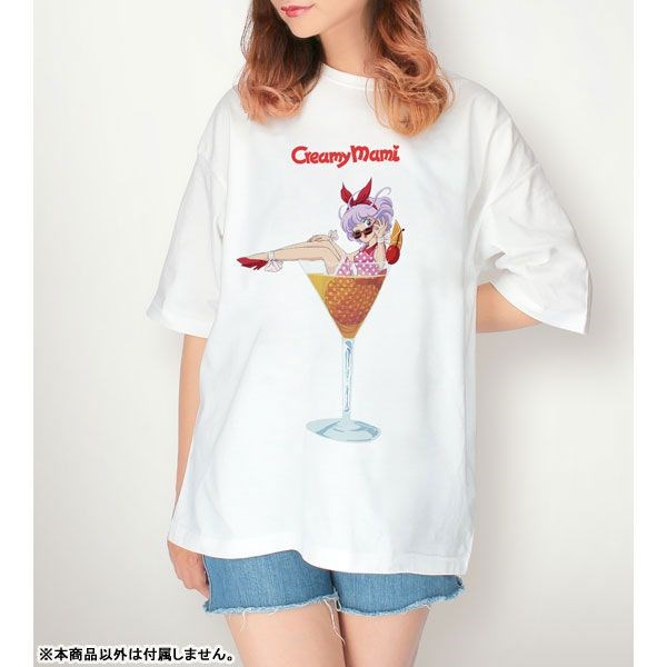 魔法小天使 : 日版 (大碼)「小忌廉」雞尾酒杯Ver. 男女通用 半袖 白色 T-Shirt