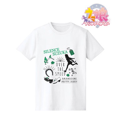 賽馬娘Pretty Derby (大碼)「無聲鈴鹿」LineArt 男裝 白色 T-Shirt TV Anime Silence Suzuka Line Art T-Shirt /Men's L【Uma Musume Pretty Derby】