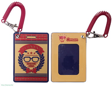 名偵探柯南 眼鏡標誌 紅色 橡膠證件套 Rubber Pass Case Emblem【Detective Conan】