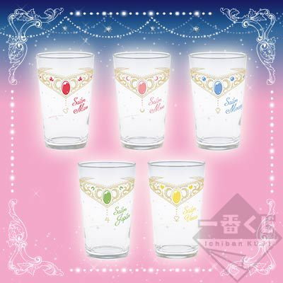 美少女戰士 : 日版 (1 套 5 款) G賞 玻璃杯 (一番賞 Pretty Treasures)