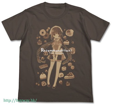 調教咖啡廳 (大碼)「櫻之宮莓香」暗黑 T-Shirt Stile Osusume Maika T-Shirt / CHARCOAL - L【Blend S】