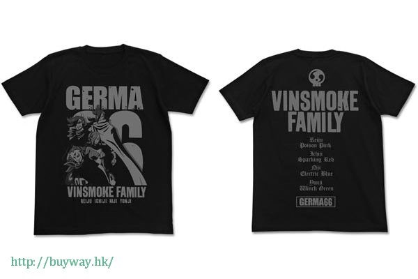 海賊王 : 日版 (加大)「Vinsmoke Family」黑色 T-Shirt
