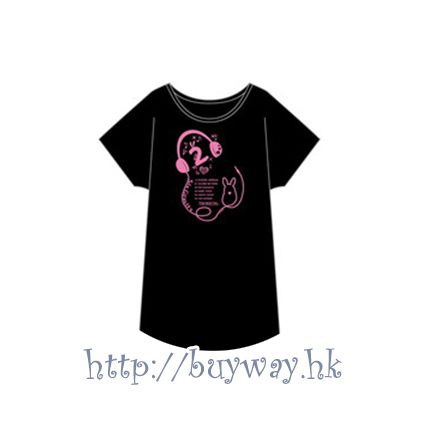 月歌。 : 日版 (均碼)「如月戀 (2月)」黑色 T-Shirt