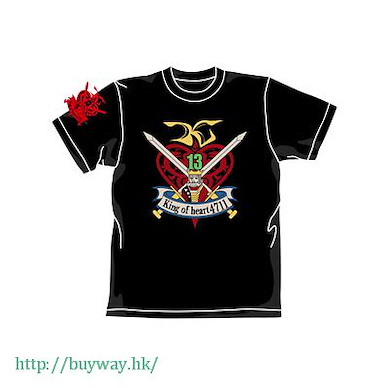 機動戰士高達系列 (細碼)「紅心王」黑色 T-Shirt King of Heart T-Shirt / BLACK-S【Mobile Suit Gundam Series】