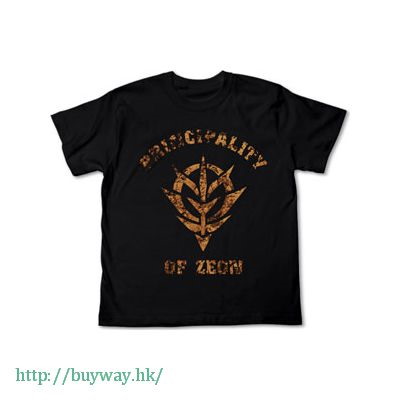 機動戰士高達系列 : 日版 (大碼)「自護公國」黑色 T-Shirt
