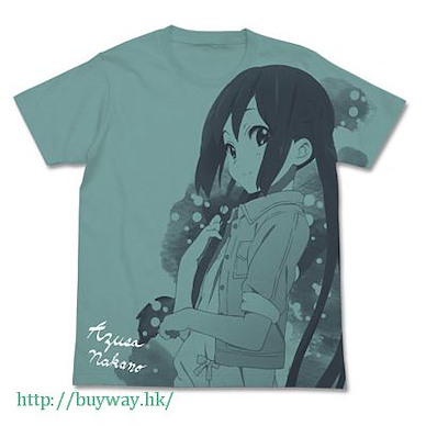 K-On！輕音少女 (中碼)「中野梓」鼠尾草藍 T-Shirt Azusa All Print T-Shirt / Sage Blue-M【K-On!】
