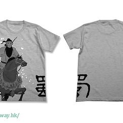 三國志 (加大)「關羽雲長」赤兎馬 灰色 T-Shirt Kanu & Ren Donkey T-Shirt / HEATHER GRAY-XL【Sangokushi】