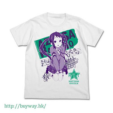 K-On！輕音少女 (加大)「中野梓」白色 T-Shirt Azusa Nakano Graphic T-Shirt / WHITE-XL【K-On!】