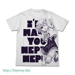 戰機少女系列 (大碼)「妮普禔努」白色 T-Shirt Neptunia T-Shirt / White-L【Hyperdimension Neptunia】