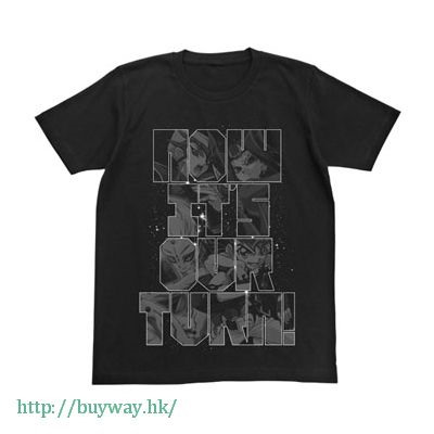 遊戲王 系列 : 日版 (大碼)「我們的回合！」黑色 T-Shirt