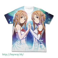 刀劍神域系列 (中碼)「亞絲娜」全彩 白色 T-Shirt Asuna & Asuna Full Graphic T-Shirt / WHITE-M【Sword Art Online Series】