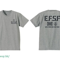 機動戰士高達系列 (大碼)「E.F.S.F.」混合灰色 T-Shirt E.F.S.F. Heavy Weight T-Shirt / MIX GRAY-L【Mobile Suit Gundam Series】