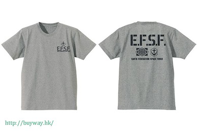 機動戰士高達系列 (中碼)「E.F.S.F.」混合灰色 T-Shirt E.F.S.F. Heavy Weight T-Shirt / MIX GRAY-M【Mobile Suit Gundam Series】