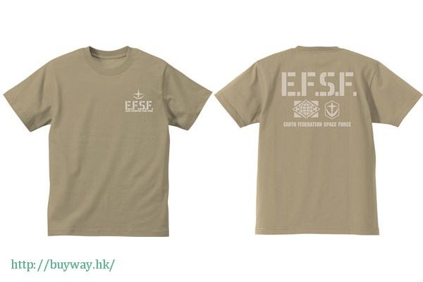 機動戰士高達系列 : 日版 (加大)「E.F.S.F.」深卡其色 T-Shirt