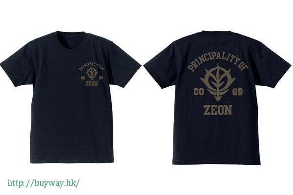 機動戰士高達系列 : 日版 (加大)「自護公國」黑色 T-Shirt