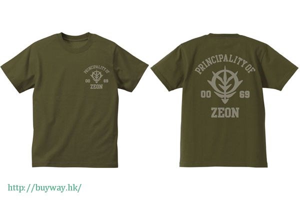 機動戰士高達系列 : 日版 (中碼)「自護公國」墨綠色 T-Shirt
