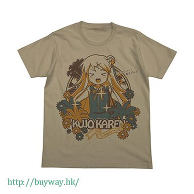 黃金拼圖 (加大)「九條可憐」深卡其色 T-Shirt Karen Kujo Summer Model T-Shirt / SAND KHAKI-XL【Kin-iro Mosaic】