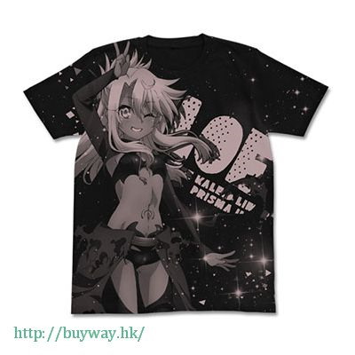 Fate 外傳 魔法少女☆伊莉雅 : 日版 (細碼)「克洛伊」All Print 黑色 T-Shirt