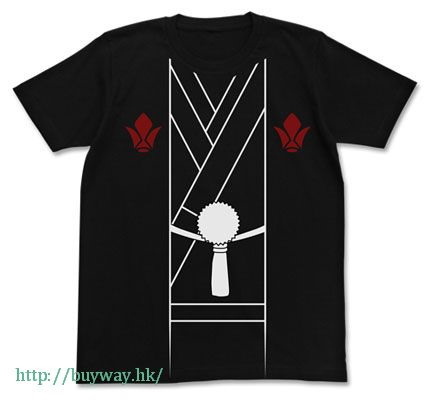 機動戰士高達系列 : 日版 (大碼)「鐵華團」羽織袴 黑色 T-Shirt