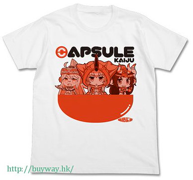 怪獸擬人化計畫 (加大)「烏英達姆 + 米克拉斯 + 阿基拉」白色 T-Shirt Personification Project Capsule Kaiju Girls T-Shirt / White-XL【Ultra Kaiju Gijinka Keikaku】