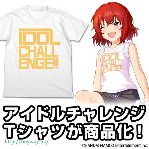 偶像大師 灰姑娘女孩 : 日版 (中碼)「Idol Challenger」Passion Ver. 白色 T-Shirt