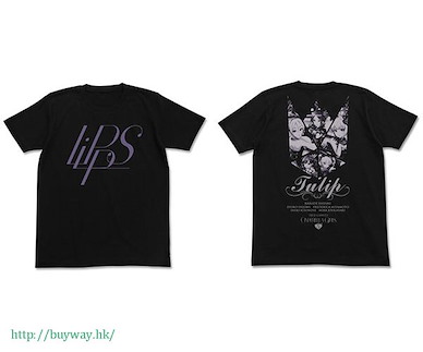 偶像大師 灰姑娘女孩 (細碼)「LiPPS」黑色 T-Shirt LiPPS T-Shirt / BLACK-S【The Idolm@ster Cinderella Girls】