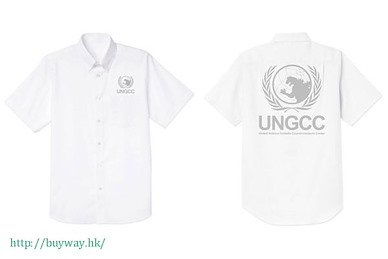 哥斯拉系列 (中碼)「聯合國G對策中心」白色 恤衫 United Nations Godziila Countermeasure Center Oxford Shirt (Short Sleeves) / WHITE-M【Godzilla】