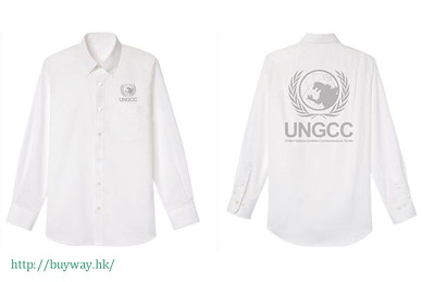 哥斯拉系列 (中碼)「聯合國G對策中心」長袖 白色 恤衫 United Nations Godziila Countermeasure Center Oxford Shirt (Long Sleeves) / WHITE-M【Godzilla】