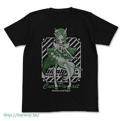 光之美少女系列 (大碼)「綺羅星夏爾 / 綺羅鈴」黑色 T-Shirt Cure Parfait T-Shirt / BLACK-L【Pretty Cure Series】