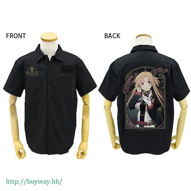 刀劍神域系列 (中碼)「亞絲娜 (結城明日奈)」黑色 工作襯衫 Asuna Full Color Work Shirt / BLACK-M【Sword Art Online Series】