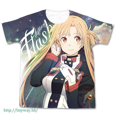 刀劍神域系列 (細碼)「亞絲娜 (結城明日奈)」白色 全彩 T-Shirt Asuna the Flash Full Graphic T-Shirt / WHITE-S【Sword Art Online Series】