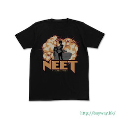 遊戲人生 (加大)「NEET」黑色 T-Shirt "" (Kuuhaku) ni Roudou no Nimoji wa Nai! T-Shirt / BLACK-XL【No Game No Life】