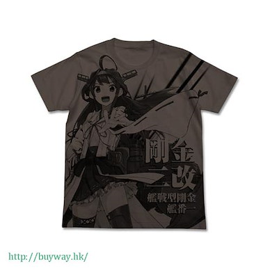 艦隊 Collection -艦Colle- (大碼)「金剛」暗黑 T-Shirt Kongo Kai-II All Print T-Shirt / CHARCOAL-L【Kantai Collection -KanColle-】