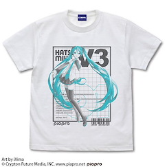 VOCALOID系列 (細碼)「初音未來」V3 Ver.3.0 白色 T-Shirt Hatsune Miku V3 T-Shirt Ver.3.0 /WHITE-S【VOCALOID Series】