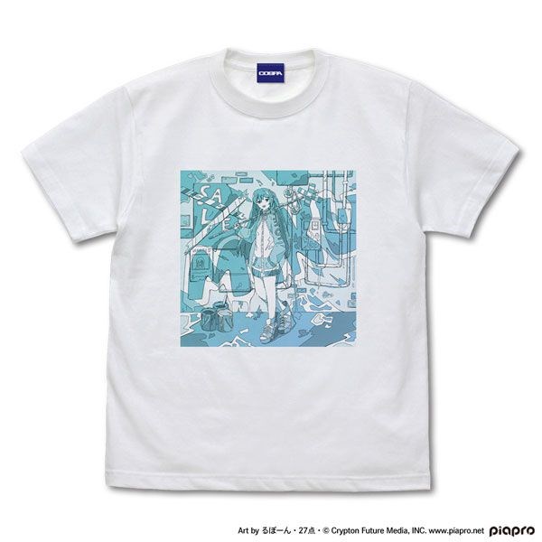VOCALOID系列 : 日版 (加大)「初音未來」るぼーん・27点・ Ver. 白色 T-Shirt