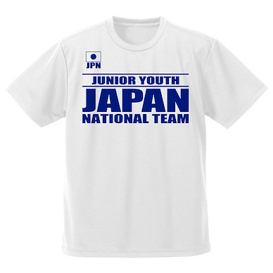 足球小將 (加大) Season2 Jr Youth 少年日本代表 吸汗快乾 白色 T-Shirt Season 2 Junior Youth Arc Japan National Junior Youth Team Dry T-Shirt /WHITE-XL【Captain Tsubasa】