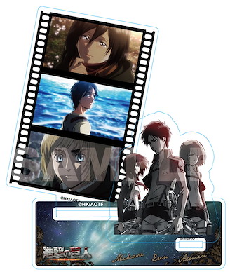 進擊的巨人 「艾倫 + 米卡莎 + 阿爾敏」動畫場面背景 亞克力企牌 Acrylic Stand Eren & Mikasa & Armin【Attack on Titan】