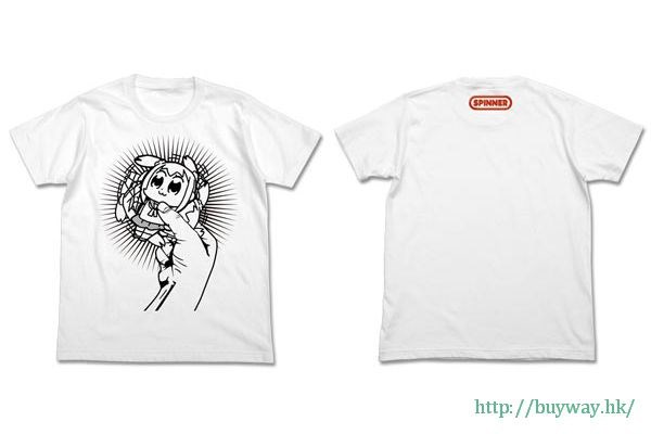 Pop Team Epic : 日版 (大碼)「POP子」SPINNER 白色 T-Shirt