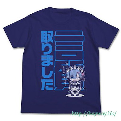Re：從零開始的異世界生活 (細碼)「雷姆」暗藍 T-Shirt Rem Genchi Torimashita T-Shirt / NIGHT BLUE-S【Re:Zero】