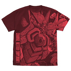 三一萬能俠系列 (加大)「帝皇三一萬能俠」原作版 酒紅色 T-Shirt Original Edition Getter Emperor All Print T-Shirt /BURGUNDY-XL【Getter Robo Series】