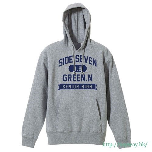 機動戰士高達系列 : 日版 (大碼)「Green Noa College」混合灰色 連帽衫
