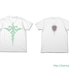 Fate系列 : 日版 (細碼)「黑 Saber」紋樣 白色 T-Shirt